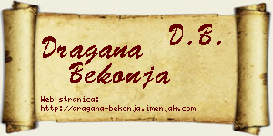 Dragana Bekonja vizit kartica